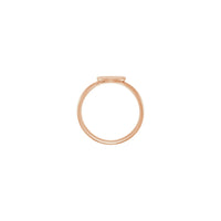 Cushion Stackable Signet Ring rose (14K) setting - Popular Jewelry - New York