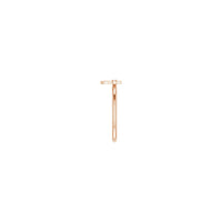 Anillo de cruz de áncora de diamante rosa (14K) lateral - Popular Jewelry - Nova York