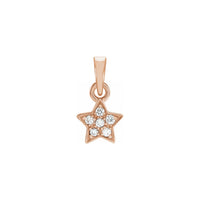 Diamond Cluster Star Pendant rose (14K) front - Popular Jewelry - Nova York