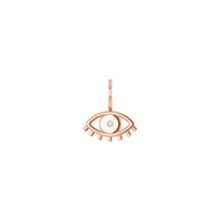Diamond Evil Eye Pendant rose (14K) priekšpuse - Popular Jewelry - Ņujorka