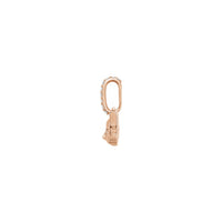 Diamond Eyes Cat Face Pendant rose (14K) side - Popular Jewelry - New York