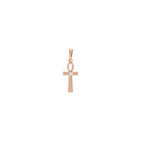 ഡയമണ്ട് ഇൻക്രസ്റ്റഡ് അങ്ക് പെൻഡൻ്റ് റോസ് (14K) മുന്നിൽ - Popular Jewelry - ന്യൂയോര്ക്ക്