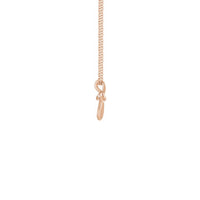 Diamond Incrusted Infinity Cross Necklace rose (14K) Säit - Popular Jewelry - New York