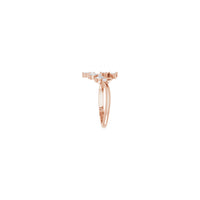 Дијамантски прстен од ловоровог венца, ружа (14К) са стране - Popular Jewelry - Њу Јорк