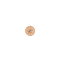 Dheeman Lotus Disc Pendant kor u kacay (14K) hore - Popular Jewelry - New York
