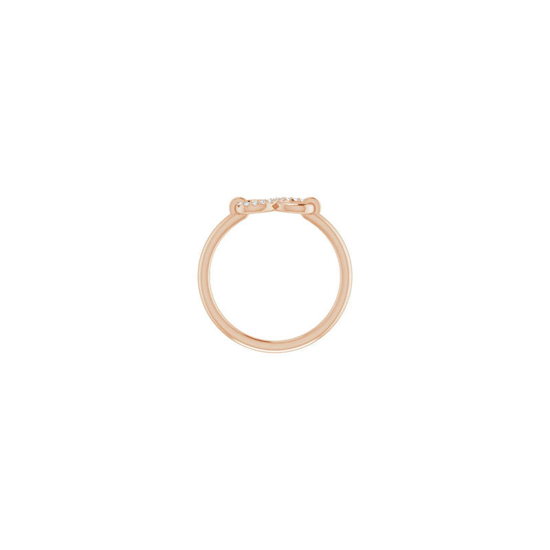 Diamond Semi-Accented Infinity Ring rose (14K) setting - Popular Jewelry - New York