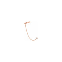 Ang Diamond Solitaire Ear Cuff nga adunay Chain rosas (14K) nag-una - Popular Jewelry - New York