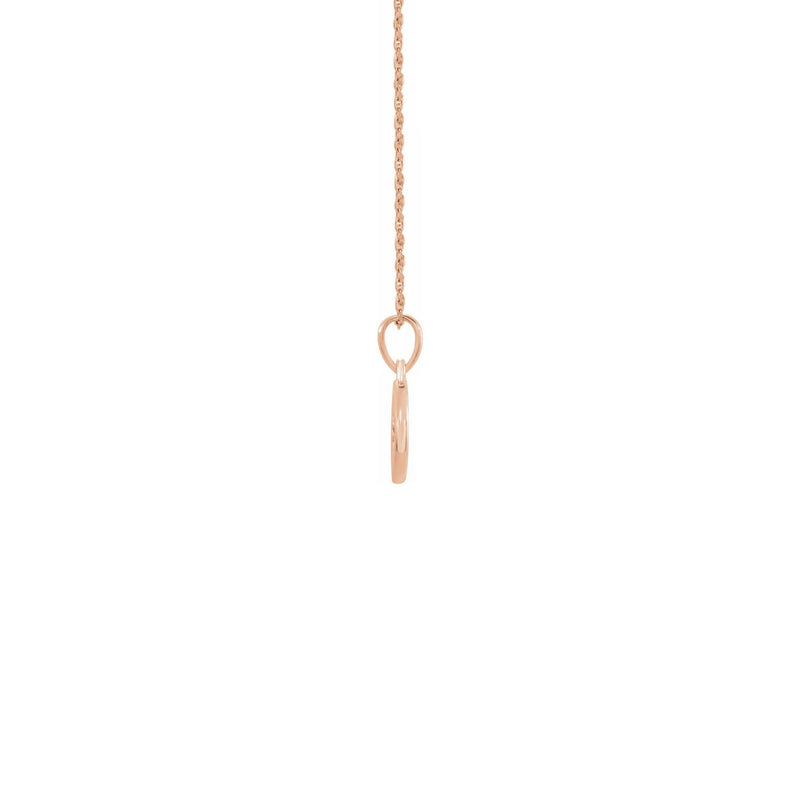 Diamond Starburst Medallion Necklace rose (14K) side - Popular Jewelry - New York