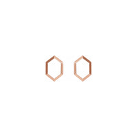 ក្រវិល Hexagon Contour Earrings ពន្លូត (14K) - Popular Jewelry - ញូវយ៉ក