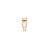 Engravable Beaded Ring rose (14K) side - Popular Jewelry - New York