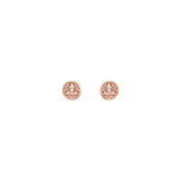 Eye of Providence Stud Earrings rose (14K) front - Popular Jewelry - New York