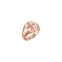 Fleur-de-lis Signet Ring rose (14K) main - Popular Jewelry - New York