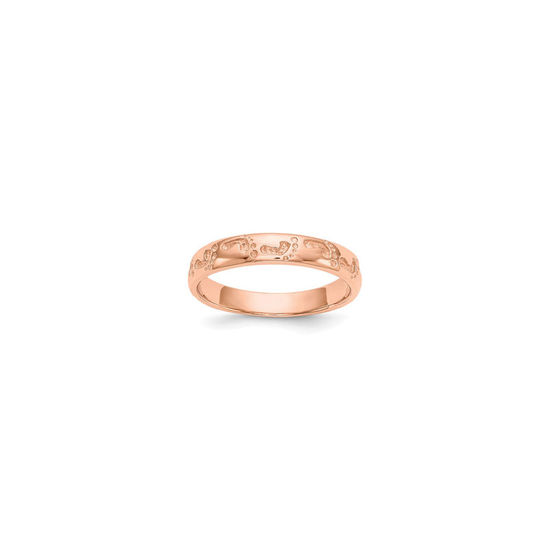 Rose Gold Footprints Ring (14K) main - Popular Jewelry - New York
