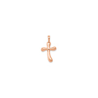 Freiform Kreuz Anhänger Rose (14K) vorne - Popular Jewelry - New York