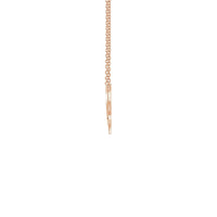 हार्ट क्रस नेकलेस गुलाब (१K के) साइड - Popular Jewelry - न्यूयोर्क
