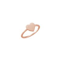 Heart Stackable Signet Ring rose (14K) main - Popular Jewelry - New York