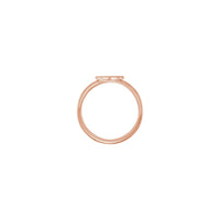 Heart Stackable Signet Ring rose (14K) setting - Popular Jewelry - New York