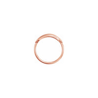 Horizontal Bar Signet Ring rose (14K) setting - Popular Jewelry - New York