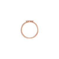 Horizontal Oval Stackable Signet Ring rose (14K) setting - Popular Jewelry - Нью-Йорк