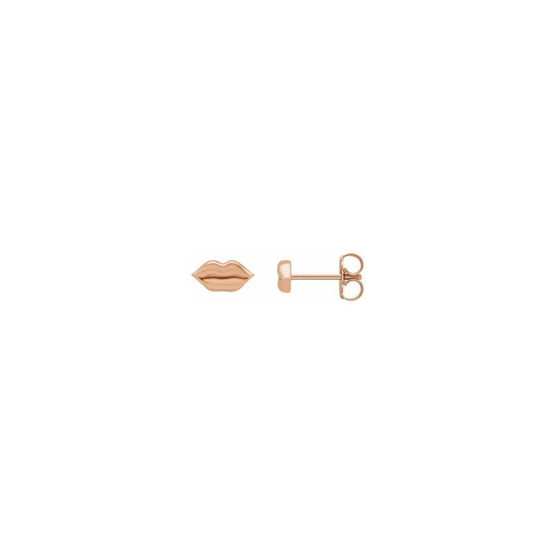 Kissy Lips Stud Earrings rose (14K) main - Popular Jewelry - New York