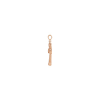 Geknoteter Kreuzanhänger rosa (14K) seitlich - Popular Jewelry - New York