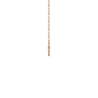 Velika bočna križna ogrlica sa ružom (14K) sa strane - Popular Jewelry - Njujork