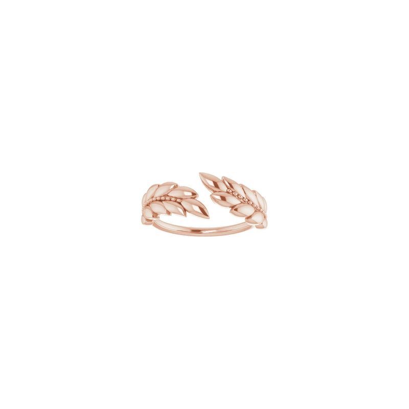 Laurel Wreath Ring rose (14K) front - Popular Jewelry - New York