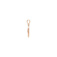 Lion Framed Medallion Pendant rose (14K) side - Popular Jewelry - ನ್ಯೂ ಯಾರ್ಕ್