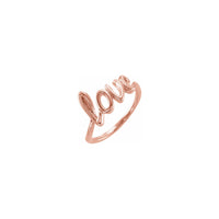 Love Script Letter Ring rose (14K) main - Popular Jewelry - New York