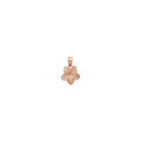 Mini Plumeria Pendant rose (14K) front - Popular Jewelry - New York
