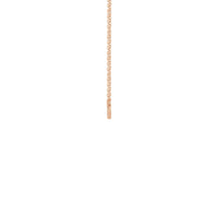 Mini bočna križna ogrlica ruža (14K) sa strane - Popular Jewelry - Njujork