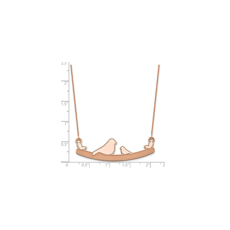 Bird Family Necklace rose (14K) scale - Popular Jewelry - New York