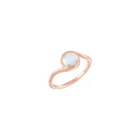 Opal Round Bypass Ring gül (14K) əsas - Popular Jewelry - Nyu-York