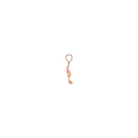 Plumeria Satin Pendant rose (14K) side - Popular Jewelry - New York