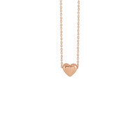 Puffy Heart Necklace rose (14K) front - Popular Jewelry - New York