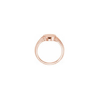 Регал Милграин Овални прстен са печатом ружа (14К) поставка - Popular Jewelry - Њу Јорк