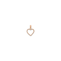 Привезак са контурним срцем (14К) са предње стране - Popular Jewelry - Њу Јорк