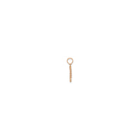 Rope Heart Contour Pendant (14K) zijkant - Popular Jewelry - New York