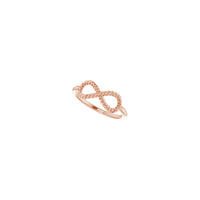 Rope Infinity Ring rose (14K) diagonal - Popular Jewelry - New York