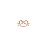 Rope Infinity Ring rose (14K) front - Popular Jewelry - New York