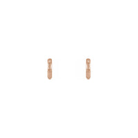 Boucles d'oreilles anneaux chapelet rose (14K) sur le devant - Popular Jewelry - New York