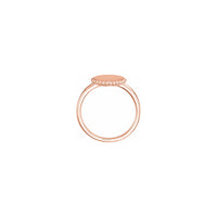 הגדרת טבעת חותם עגולה עם חרוזים עגולה (14K) - Popular Jewelry - ניו יורק