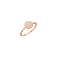 Round Stackable Signet Ring rose (14K) main - Popular Jewelry - New York
