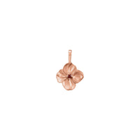 Ruby Flower Pendant rose (14K) front - Popular Jewelry - New York