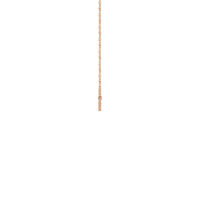 Mala bočna križna ogrlica ruža (14K) sa strane - Popular Jewelry - Njujork