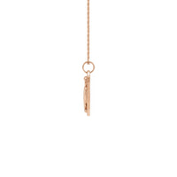 Collar de medalla ovalada de serpe rosa (14K) lateral - Popular Jewelry - Nova York