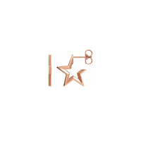 Star Hoop Earrings rose (14K) main - Popular Jewelry - New York