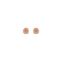 Sunflower Stud Earrings rose (14K) front - Popular Jewelry - Novjorko