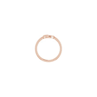 Tetapan Lingkaran Bulan Sabit Tilted Rose (14K) - Popular Jewelry - New York