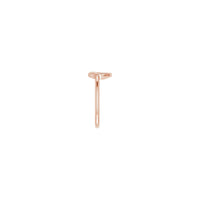 حلقه انباشته هلال ماه کج به سمت گل رز (14K) - Popular Jewelry - نیویورک
